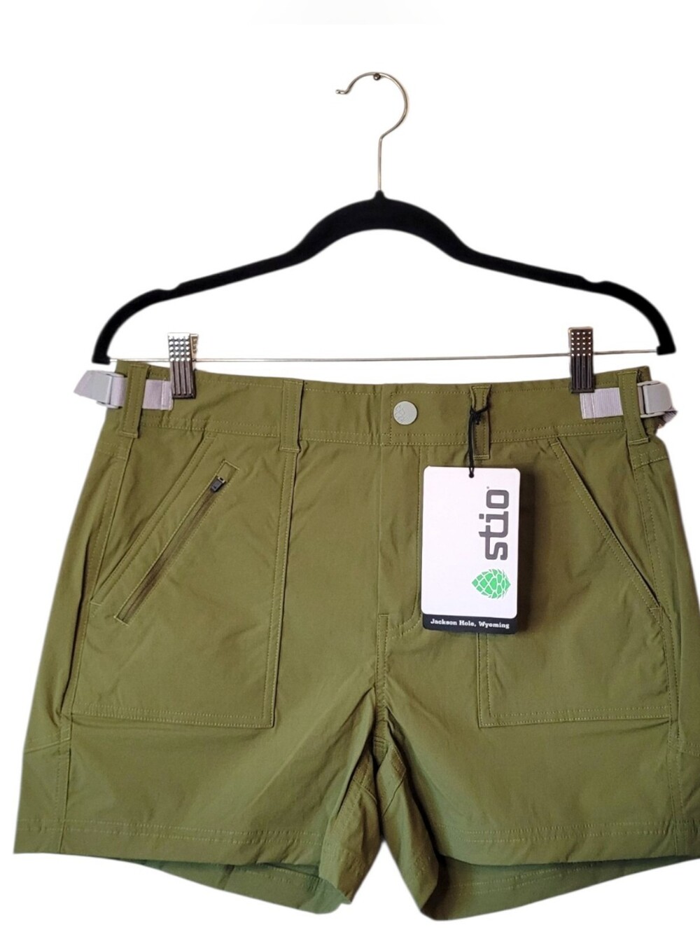 Stio Women's Olive Performance Hiking Shorts Size 8 NWT